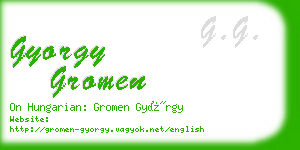 gyorgy gromen business card